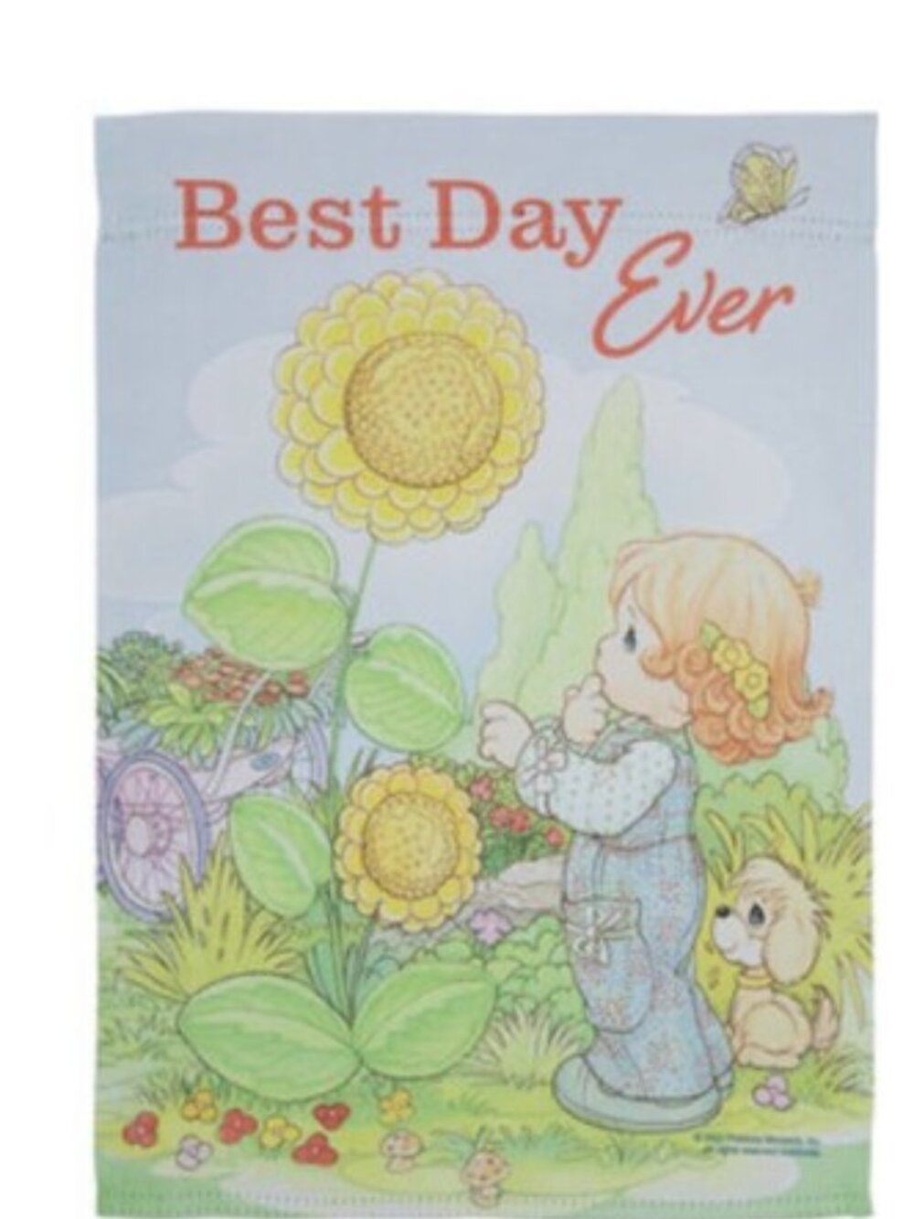 Precious Moments Best Day Ever Spring Garden Flag